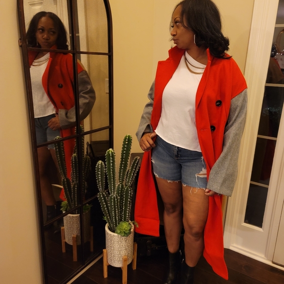 💥💥Color Blocking Trench - Picture 8 of 8